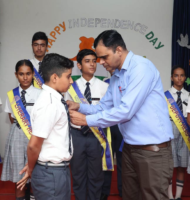 Students participating in school events